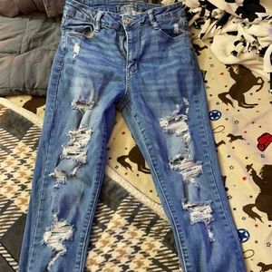 Size 10 Rue21 ripped skinny highrise boyfriend jean